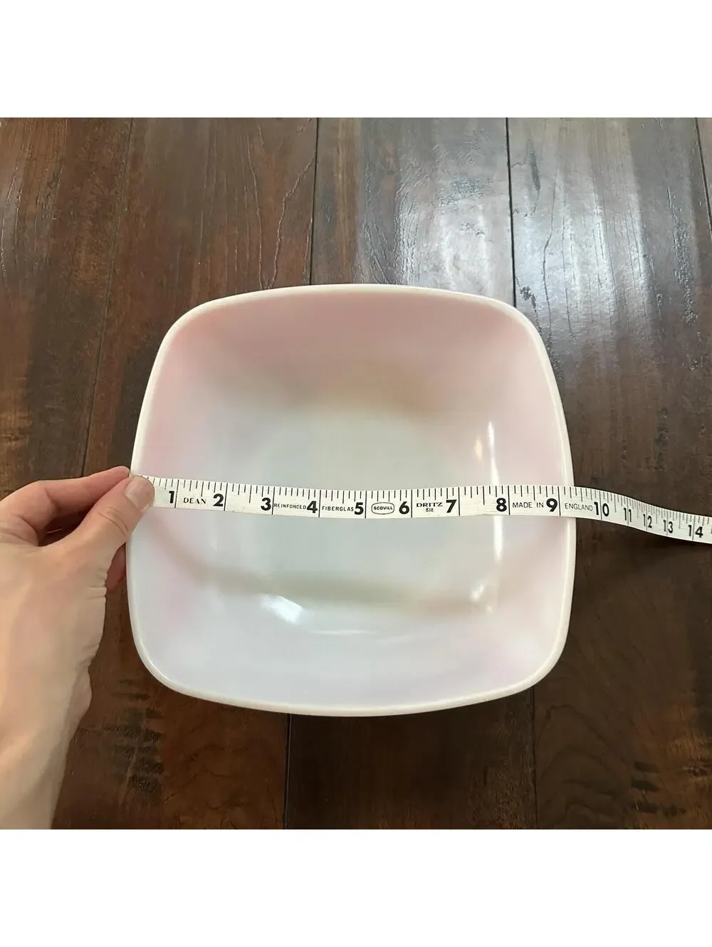 VTG RED PYREX 2.5 QT SQUARE CASSEROLE DISH 625B-025 Faded AMAZING